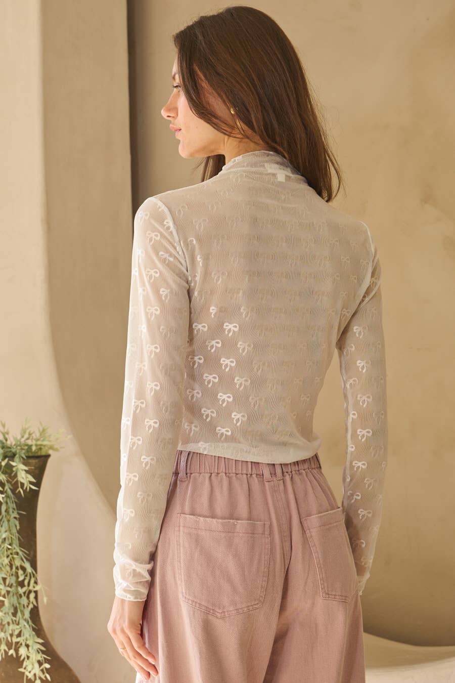 Oddi - Vendita all'ingrosso Top in maglia - Donna - Top Dolcevita in Rete Trasparente6