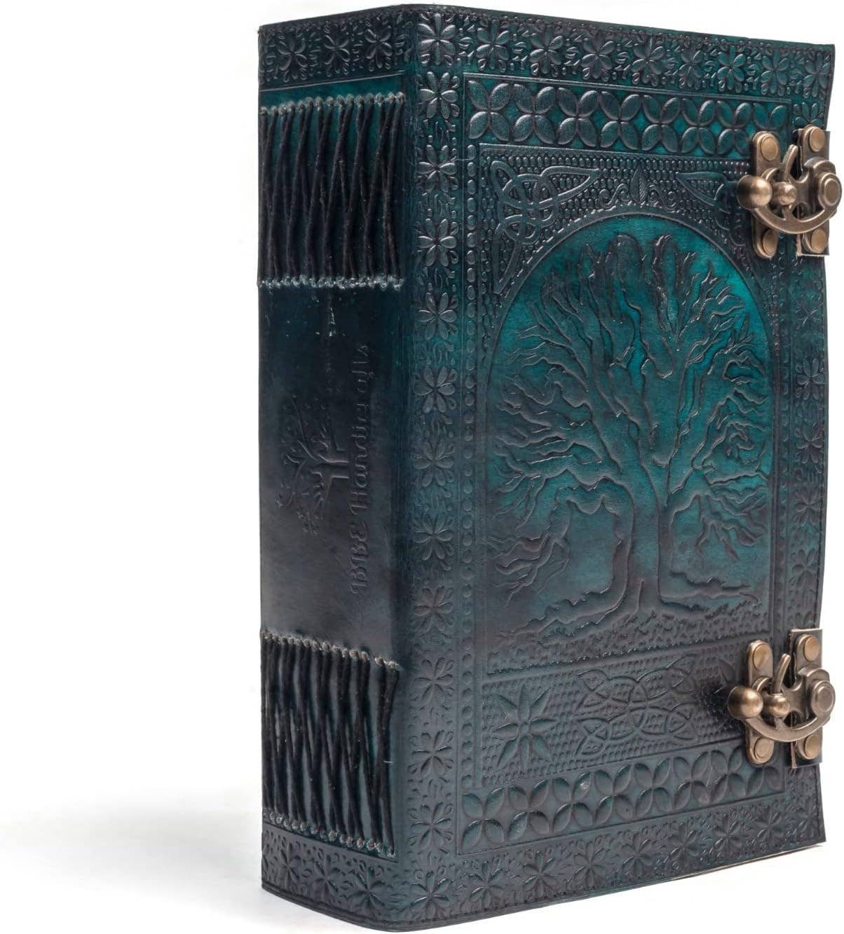 Tuzech Leather - Vente Journal intime - Tuzech grand journal de vie de 600 pages | journal en cuir | carnet de notes grand arbre de vie embossé | carnet d'écriture en cuir | journal en cuir fait main | grimoire en cuir | carnet de croquis en cuir 7 x 10 relié par fil9