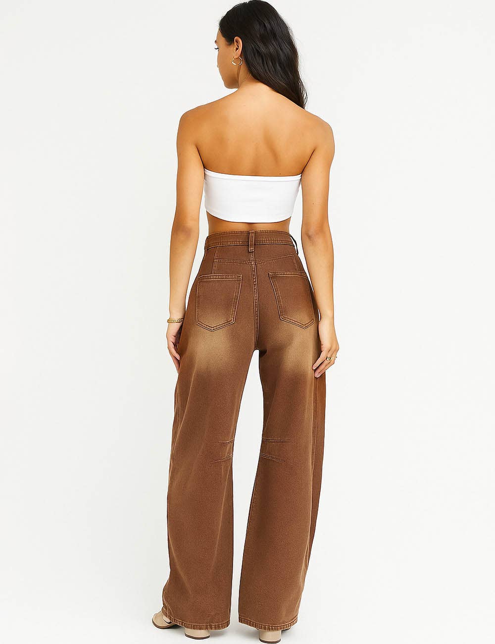 Sweetkama – Engroshandel Jeans - Dame – Damejeans med høj talje og vide ben i tøndeform, Barrel Denim SKP52229