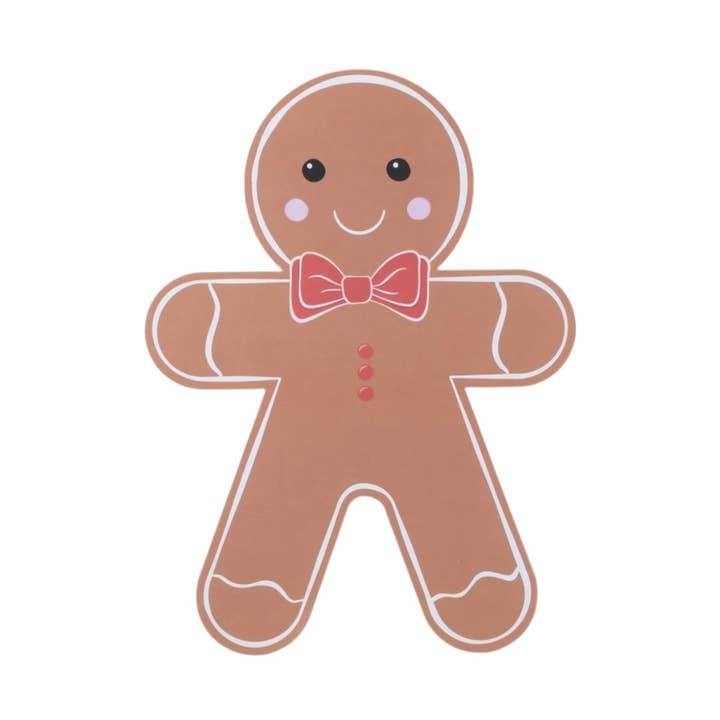 Gatherings by Curated Paperie - Wholesale Disposable Placemat - HOL25-PL6- Gingerbread Man Paper Placemats0
