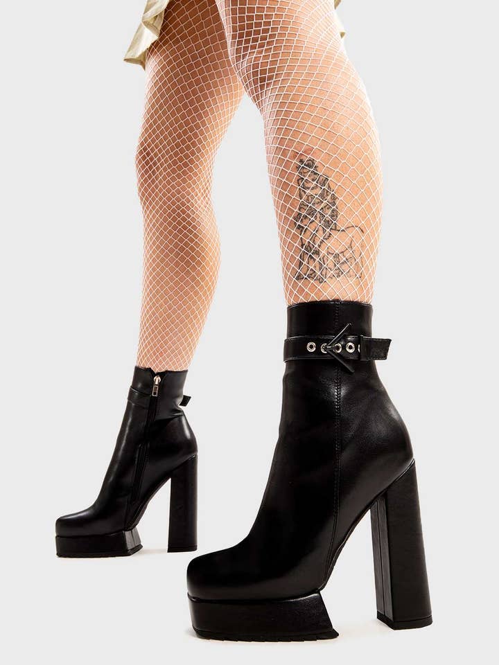 Check In Platform Ankle Boots for wholesale by LAMODA