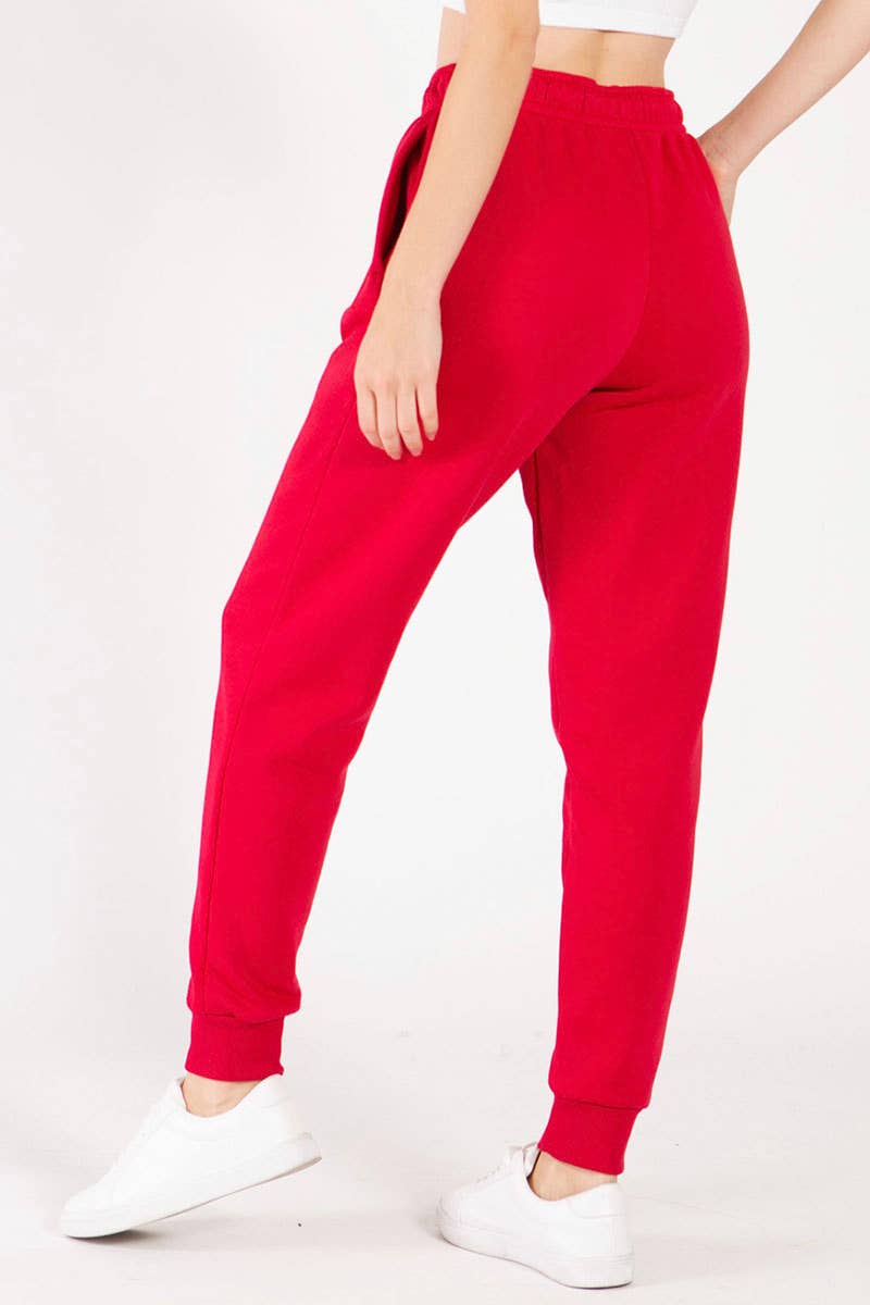 Color 5 - Wholesale Athletic Sweatpants/Joggers - Women's - Solid color fleece jogger pants with elastic waist band9