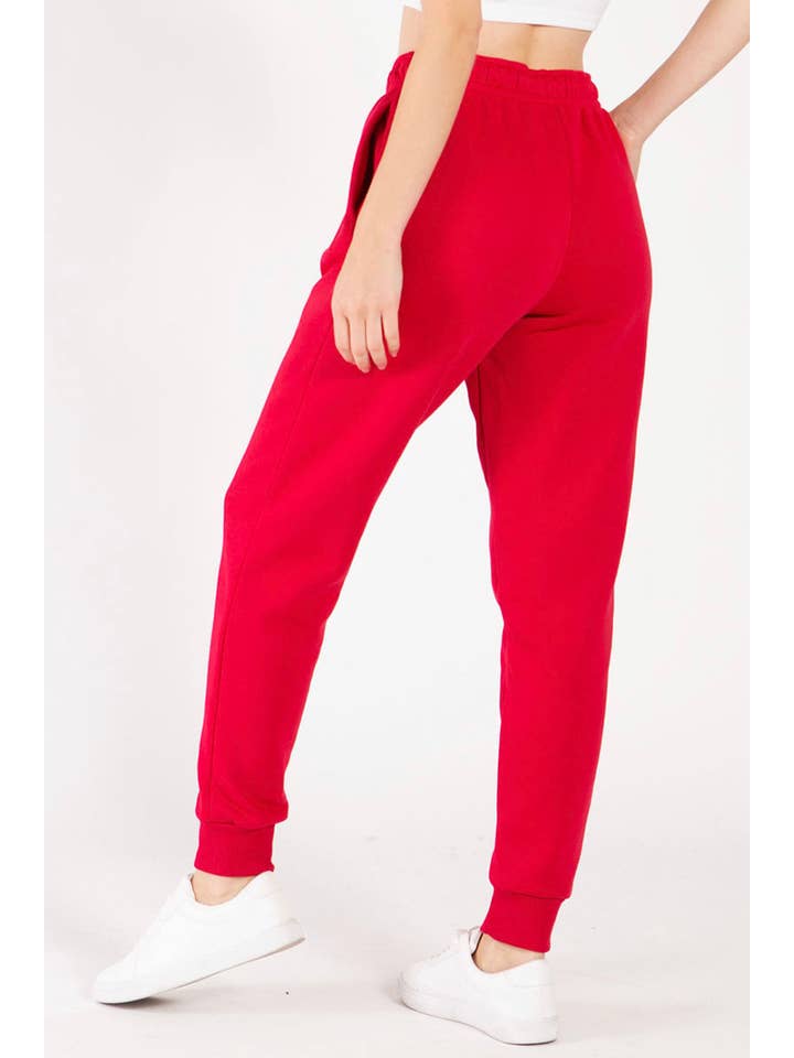 Color 5 - Wholesale Athletic Sweatpants/Joggers - Women's - Solid color fleece jogger pants with elastic waist band9