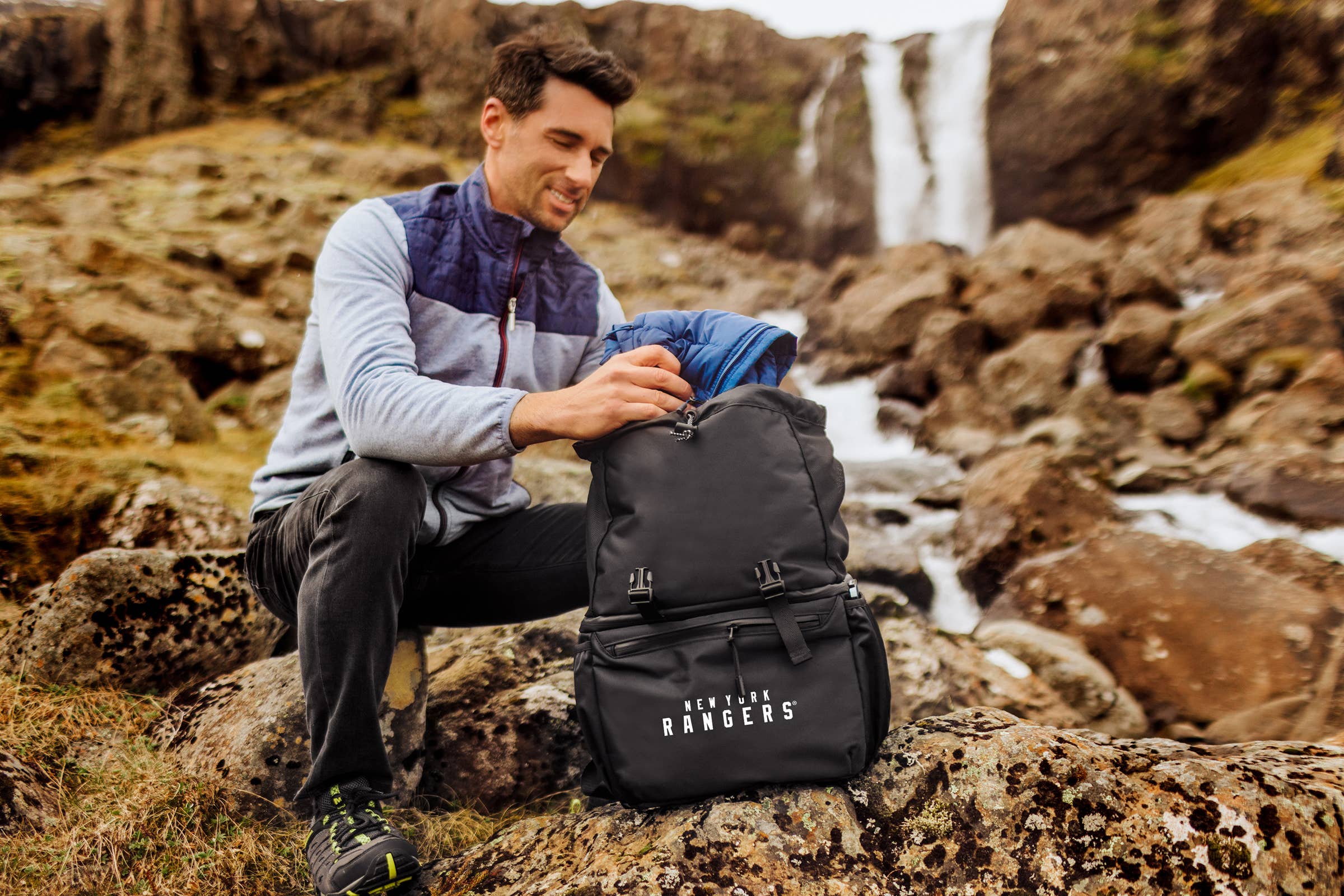 Picnic Time Family of Brands - Wholesale Cooler/Cooler Bag - New York Rangers Tarana Backpack Cooler - Recycled Bag2