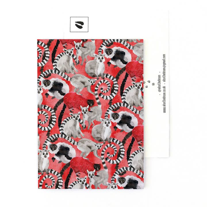 Konspiration af Lemurer Postkort for engroshandel hos Bison Bindery