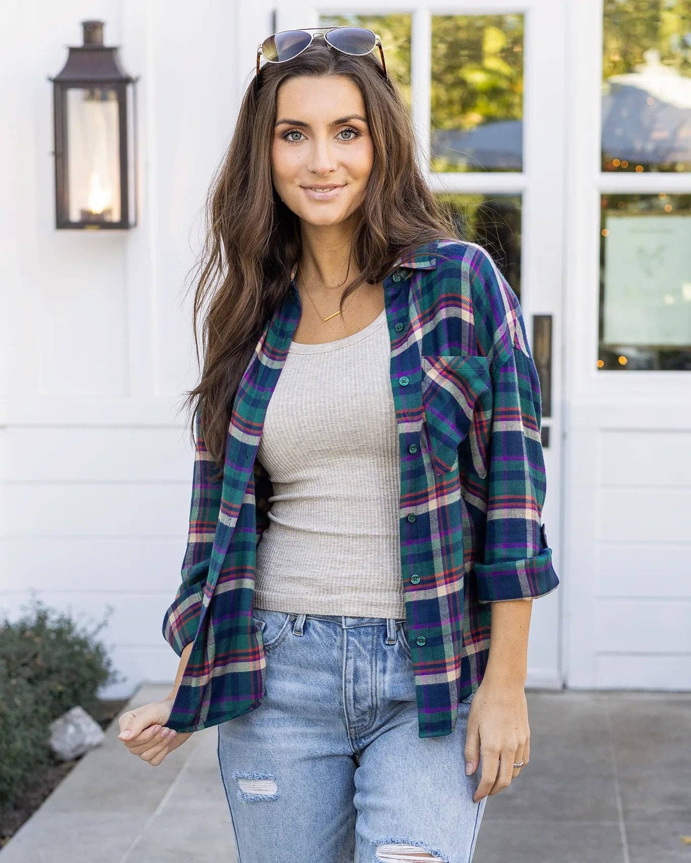 Heathered Havregryn Höftlång Brami-linne i melerad havregrynsfärg för wholesale på Faire1