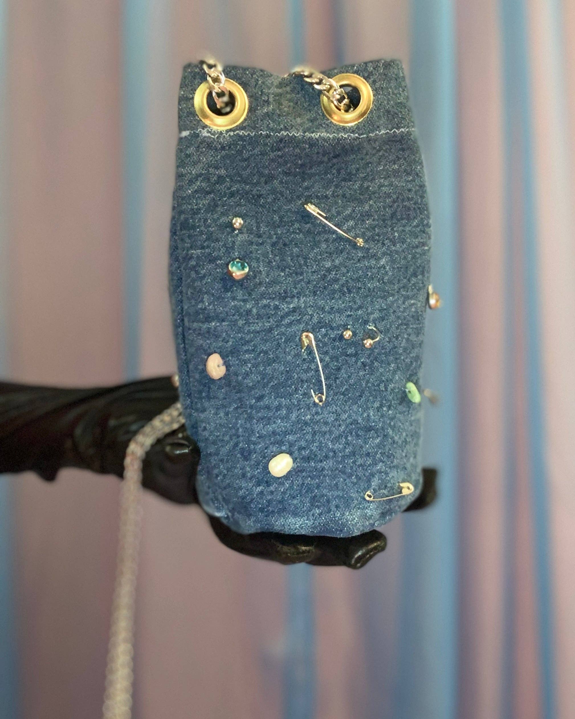 Shop Journal Vintage - Wholesale Crossbody Bag - Women's - Handmade pierced denim pouch bag6