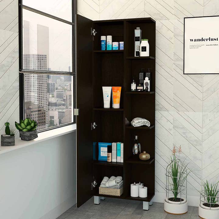 Depot E-Shop - Wholesale Kast - Venus Linnen kasten met enkele deur, planken3