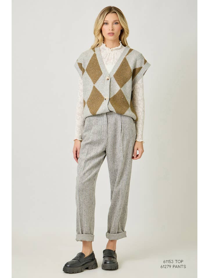 Mystree - Wholesale Sweater Vest - Women's - 61140 Argyle Sweater Vest22