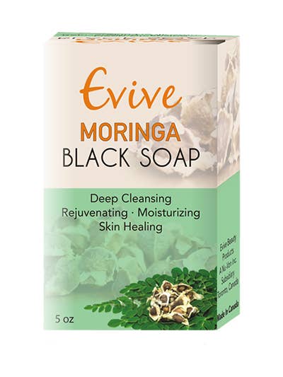 Evive Moringa Black Soap 5oz for wholesale by EVIVE