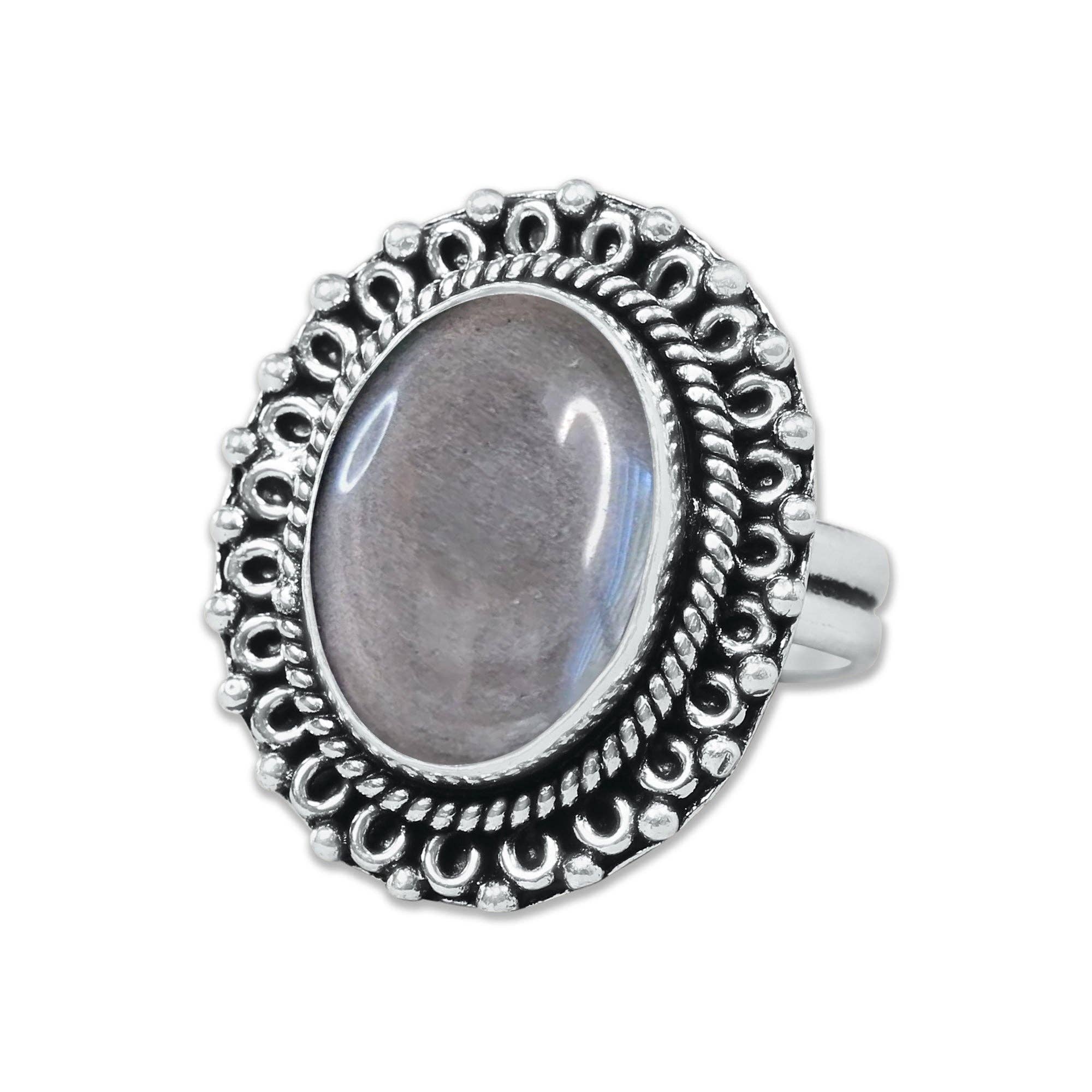 Handmade Jewels - Wholesale Cocktail/statement ring - Silver Sheen Obsidian Rings – Handmade, Silver-Plated, Mystical Glow (Made to Order)13