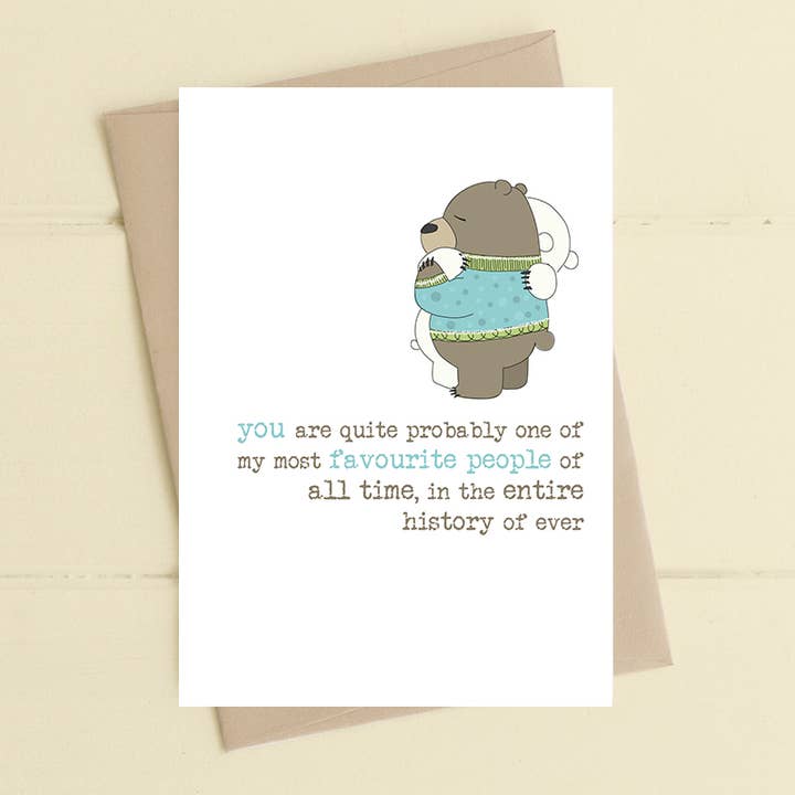 Favourite People - Friend Greetings Card for wholesale by Dandelion Stationery