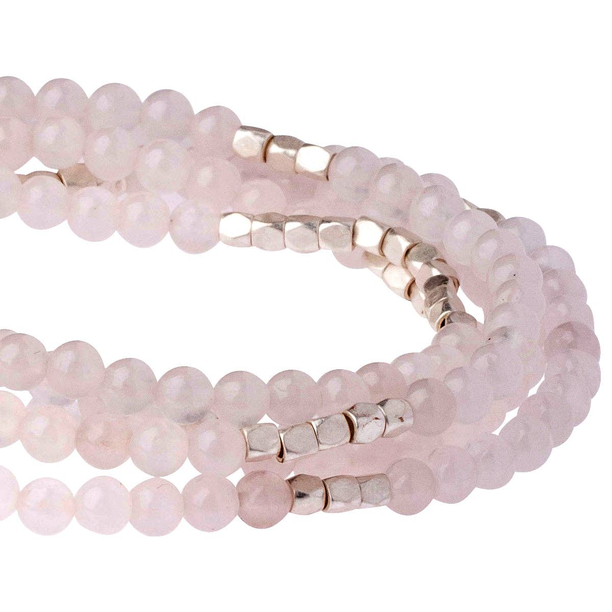Scout Curated Wears - Wholesale Beaded Bracelet - Stone Wrap: Rose Quartz - Stone of the Heart2