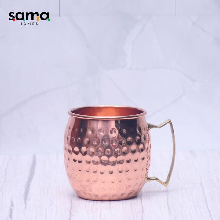 Pure Copper Hammered Moscow Mule Mug for Drinking Water, Beer,and Cocktails Capacity 500ML for wholesale on Faire1