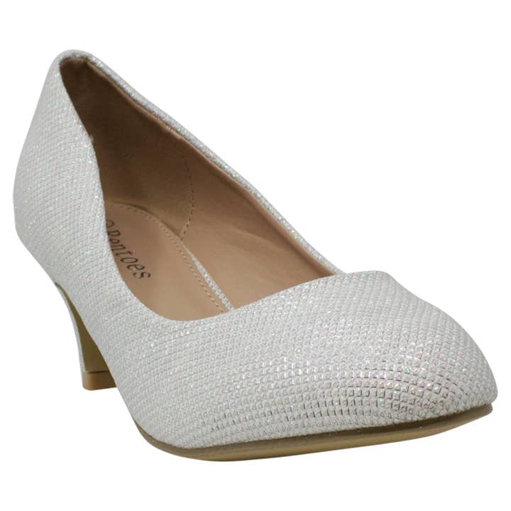 Rentoes - Wholesale Low Heels - Women's - Sparkly Evening Heeled Shoe 218-8114