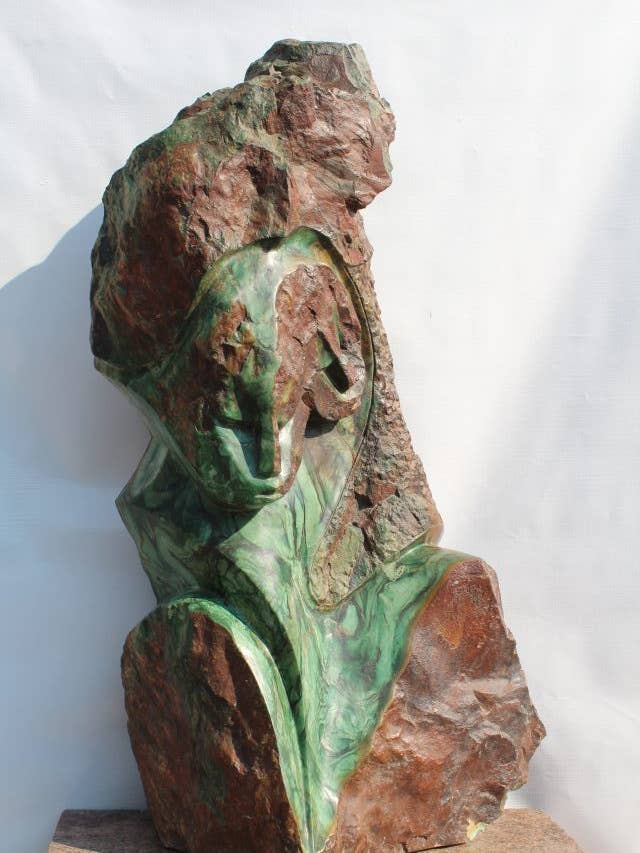 Abstracte Liefhebbers Verdite Stenen Sculptuur voor wholesale door AVAC Arts