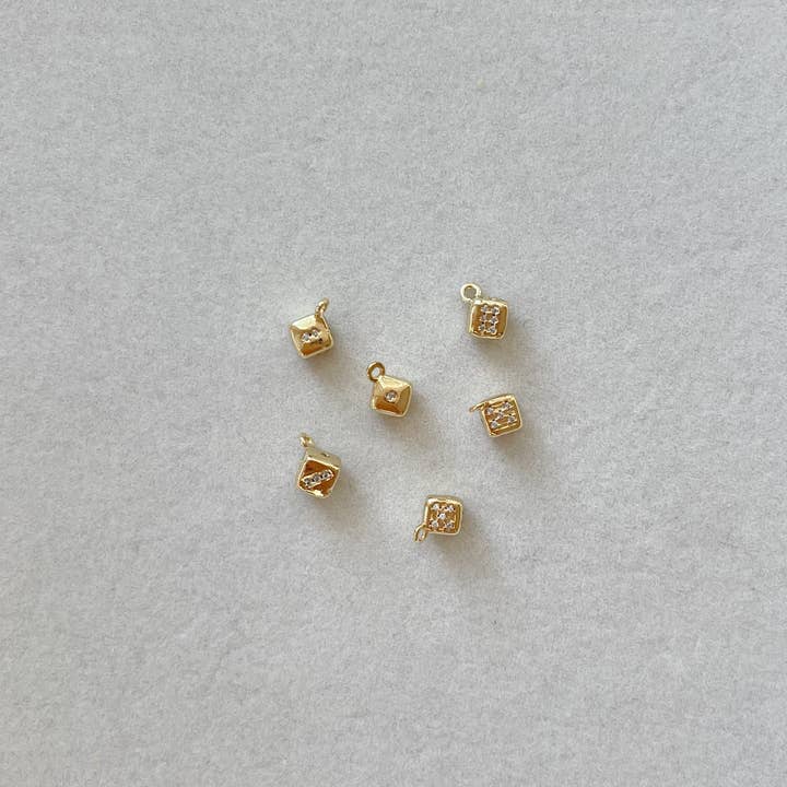 LUCKY DICE CHARM for wholesale by Goldie Charm Bar