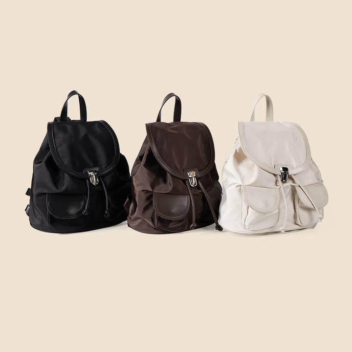 Dipped Shop - Wholesale Backpack – Women's - Trendy Drawstring Multiple Pockets Portable Backpack DP25E9254