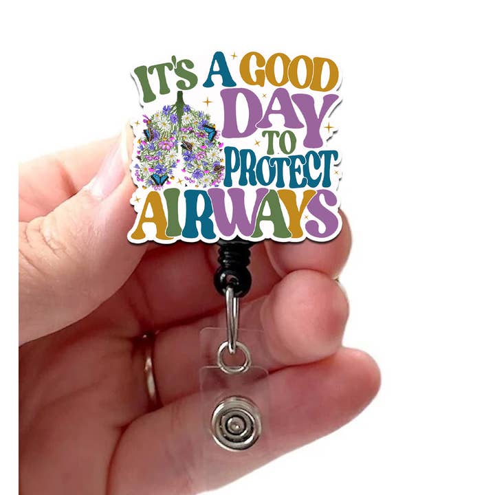 Respiratory Therapist It's a Good Day Acrylic Badge Reel for wholesale by Good Girl Gone Badge