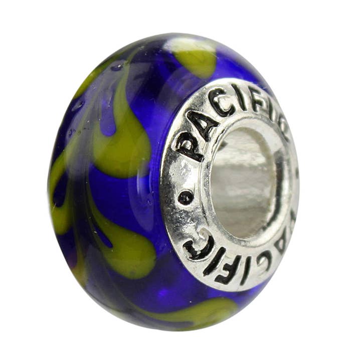 Conta de vidro de Murano prateado - Diversão com Fred por atacado de West Coast Jewelry