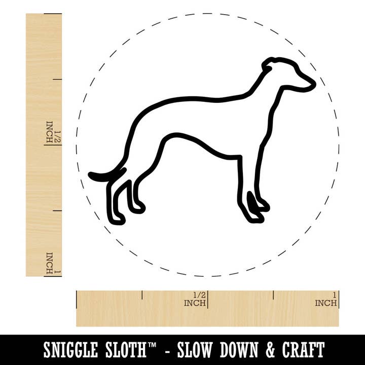 Sniggle Sloth - Wholesale Rubber/Decorative Stamp - Whippet Dog Outline Rubber Stamp for Stamping Crafting Planners2