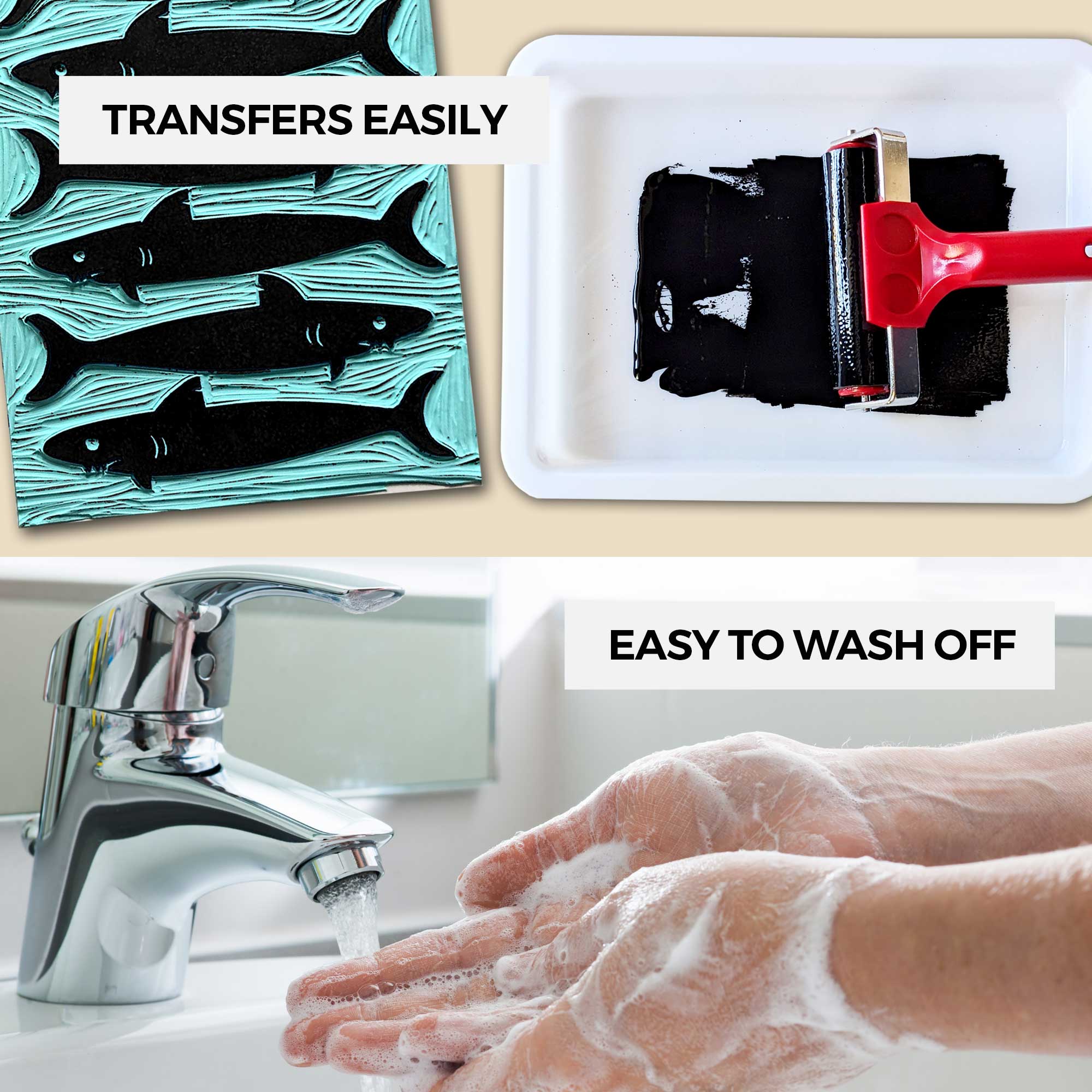 Zieler – wholesale Craft supplies – 5 Block Printing Inks | Water-Based 38ml | 096081224