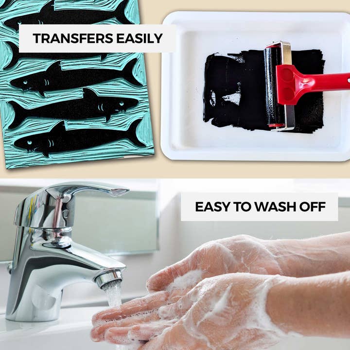 Zieler – wholesale Craft supplies – 5 Block Printing Inks | Water-Based 38ml | 096081224