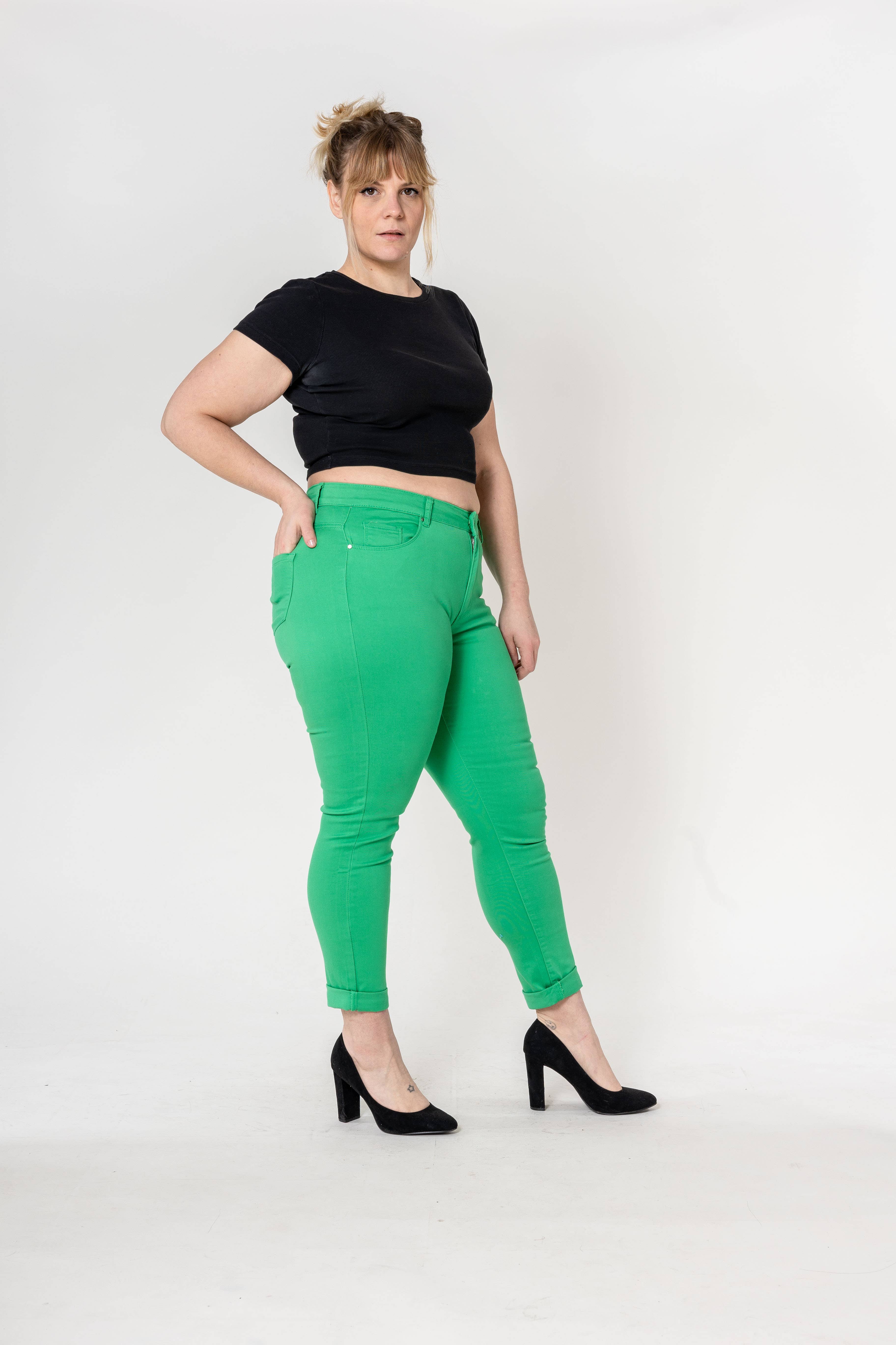 Nina Carter – Calças - Mulher por atacado – Tamanho Plus Curve Plus Tamanho Voltar ao Pescoço P19994