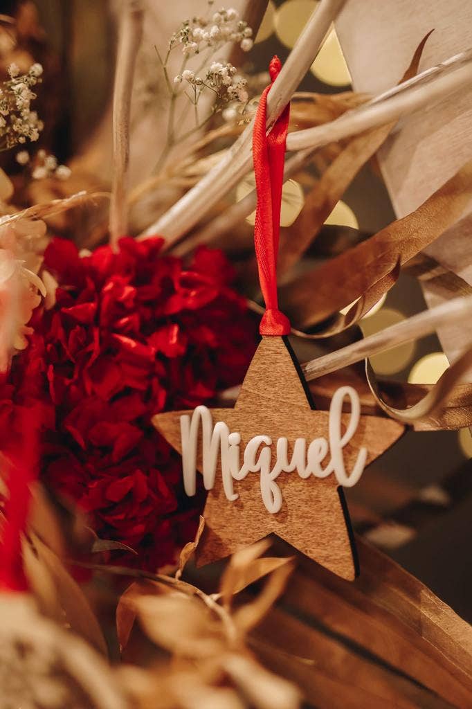 Fustik - Wholesale Ornament - Customized Wooden Star With Name2