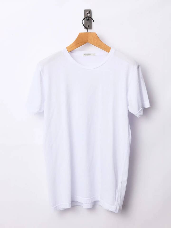 Lightweight Ringspun Short Sleeve Tee - White for wholesale by Grown and Sewn