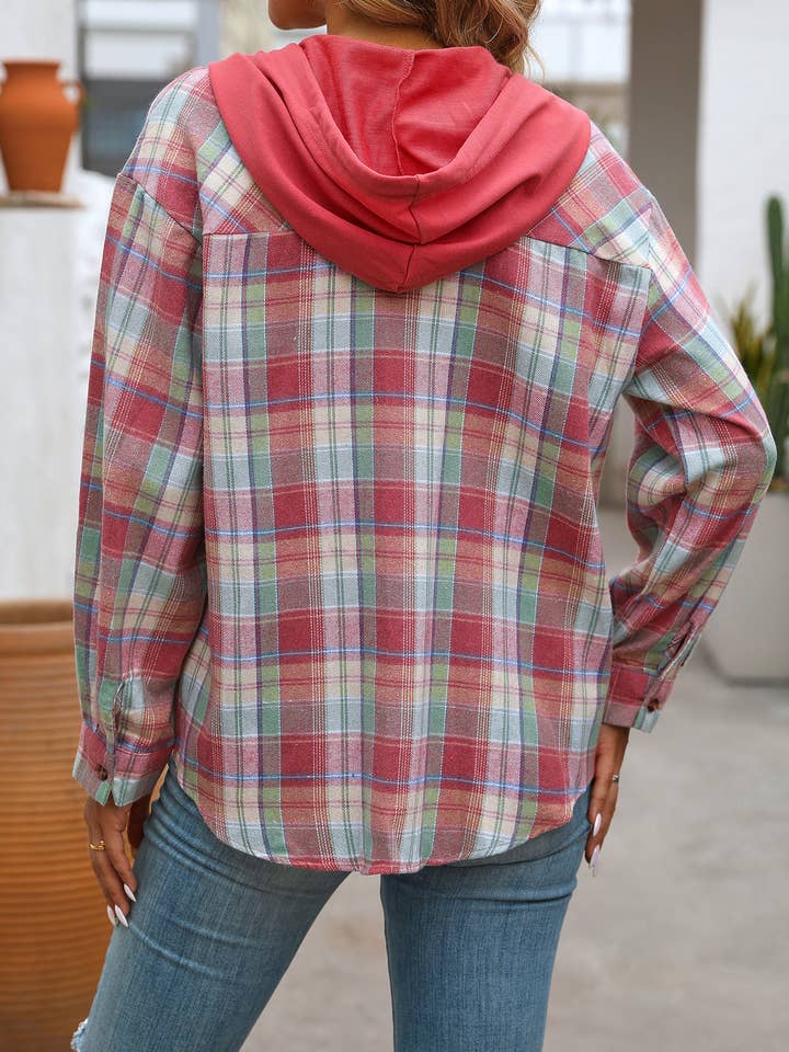 Lily Clothing - Wholesale Button Down Shirt - Women's - CASUAL FASHION OVERSIZE PLAID SHIRT15