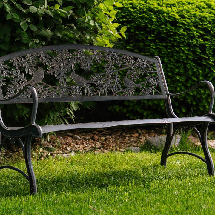 Cardinal Cast Iron Bench for wholesale by Painted Sky Designs