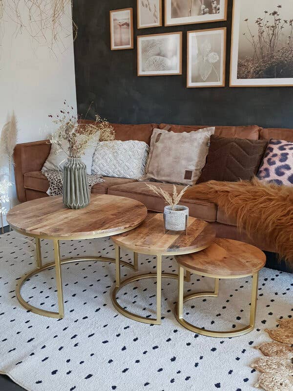 Home67 - Wholesale Coffee Table - Bart Gold Coffee Table - Set of 33