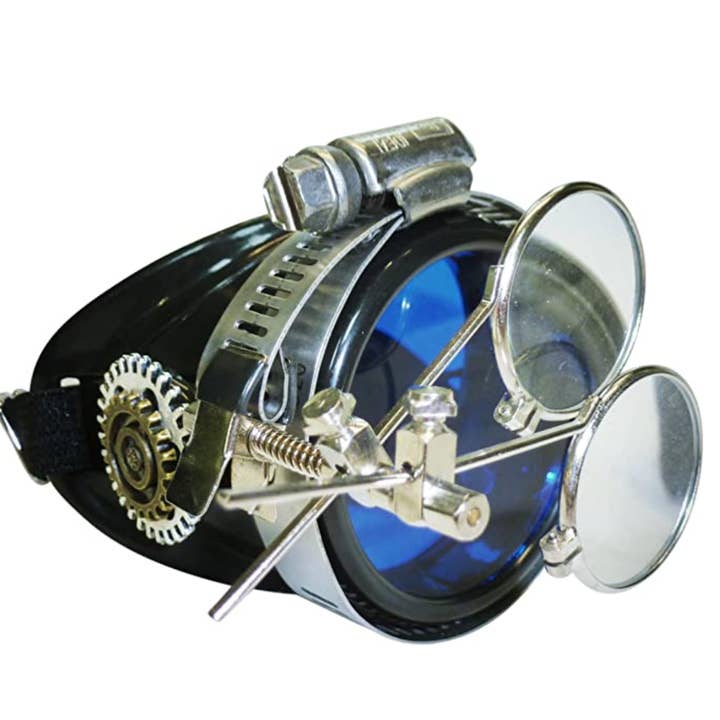 UMBRELLALABORATORY - Wholesale Sunglasses - Unisex - Airship captain pirate eyepatch monocle Rave goggle with magnifying eye loupes2