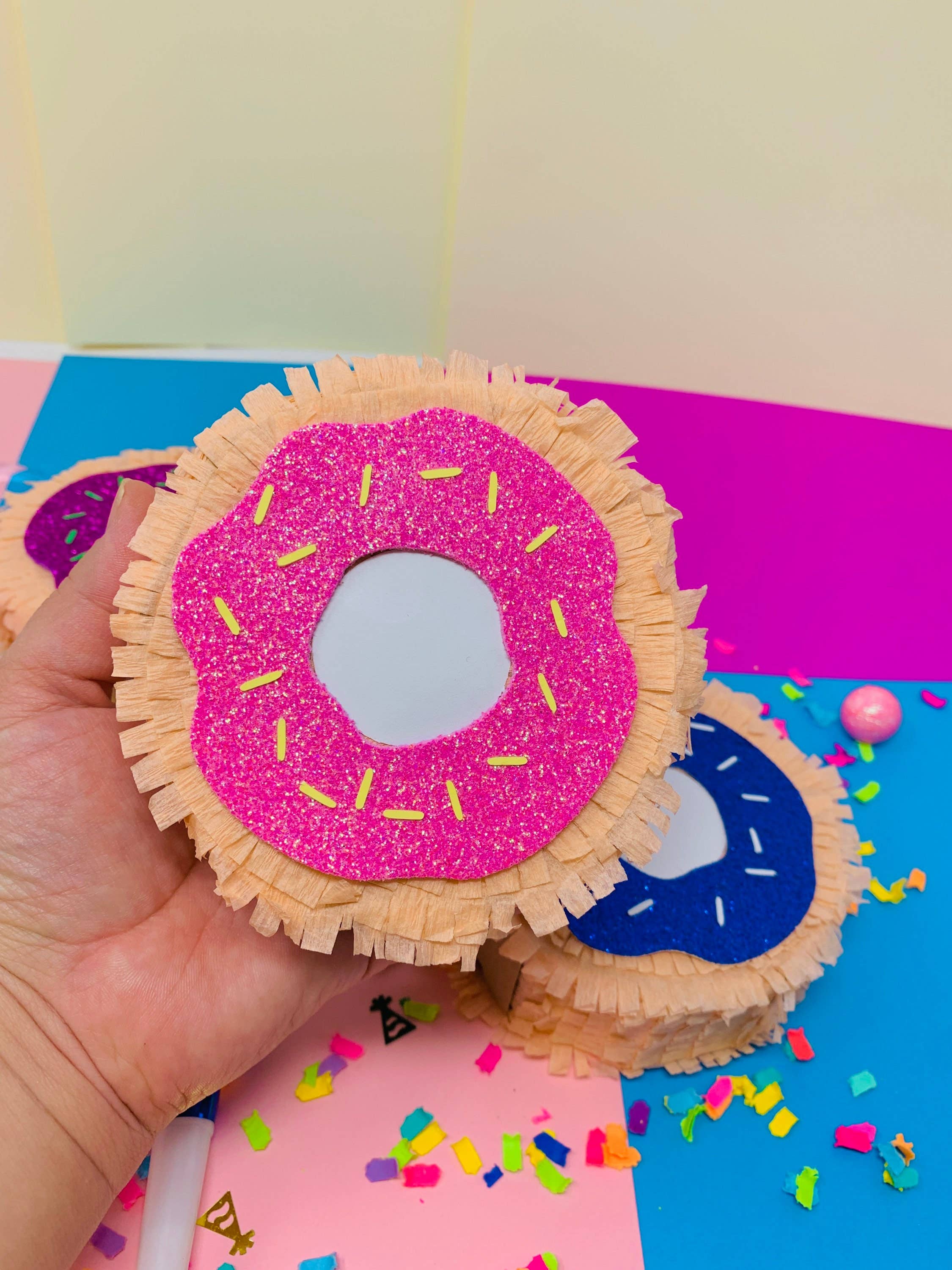 My Soiree Designs - Wholesale Party Favor - Mini Donut Pinata, Pick One, Mini Donut Piñata, Donut Themed1
