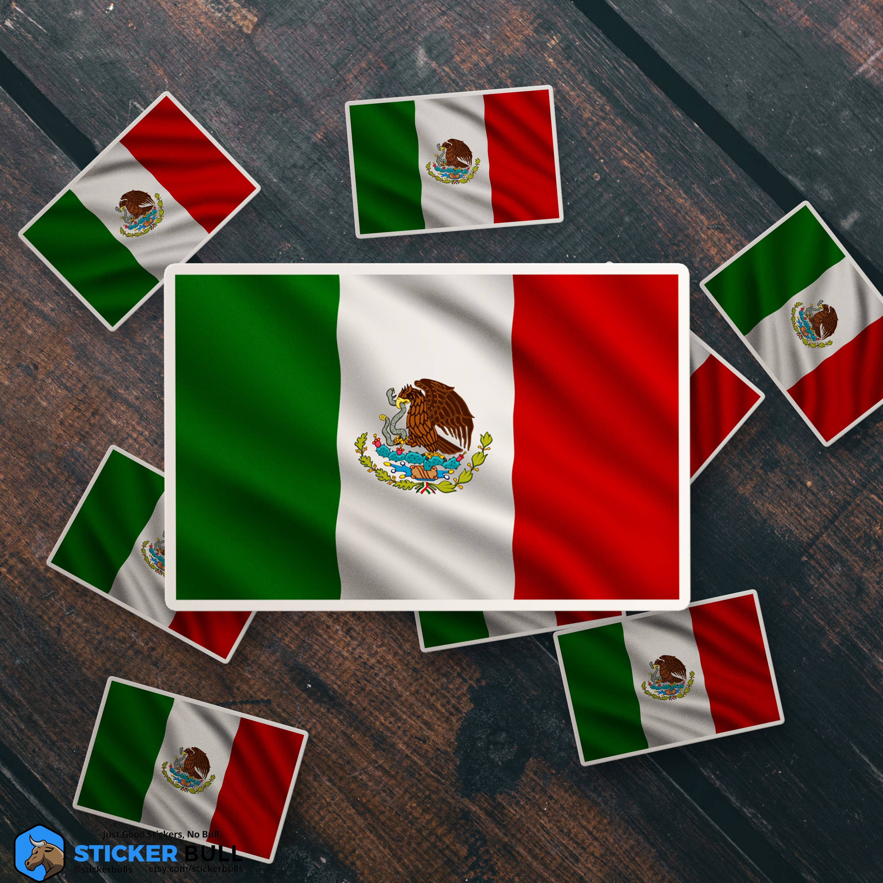 Sticker Bull - Wholesale Sticker - Mexican Flag Pride Sticker,  Mexico Waterproof Vinyl Sticker6