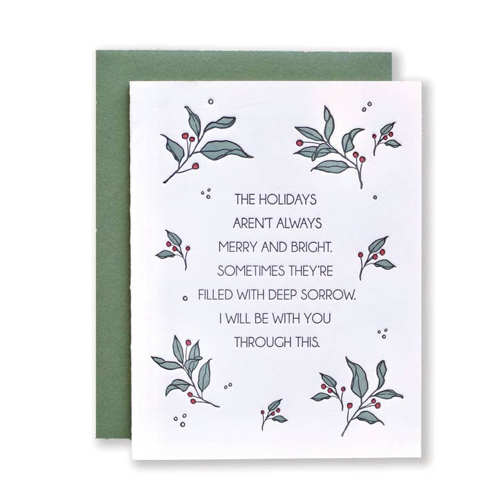 Michelle Renee Co. - Wholesale Rouwkaart - Christmas Sympathy Letterpress Card