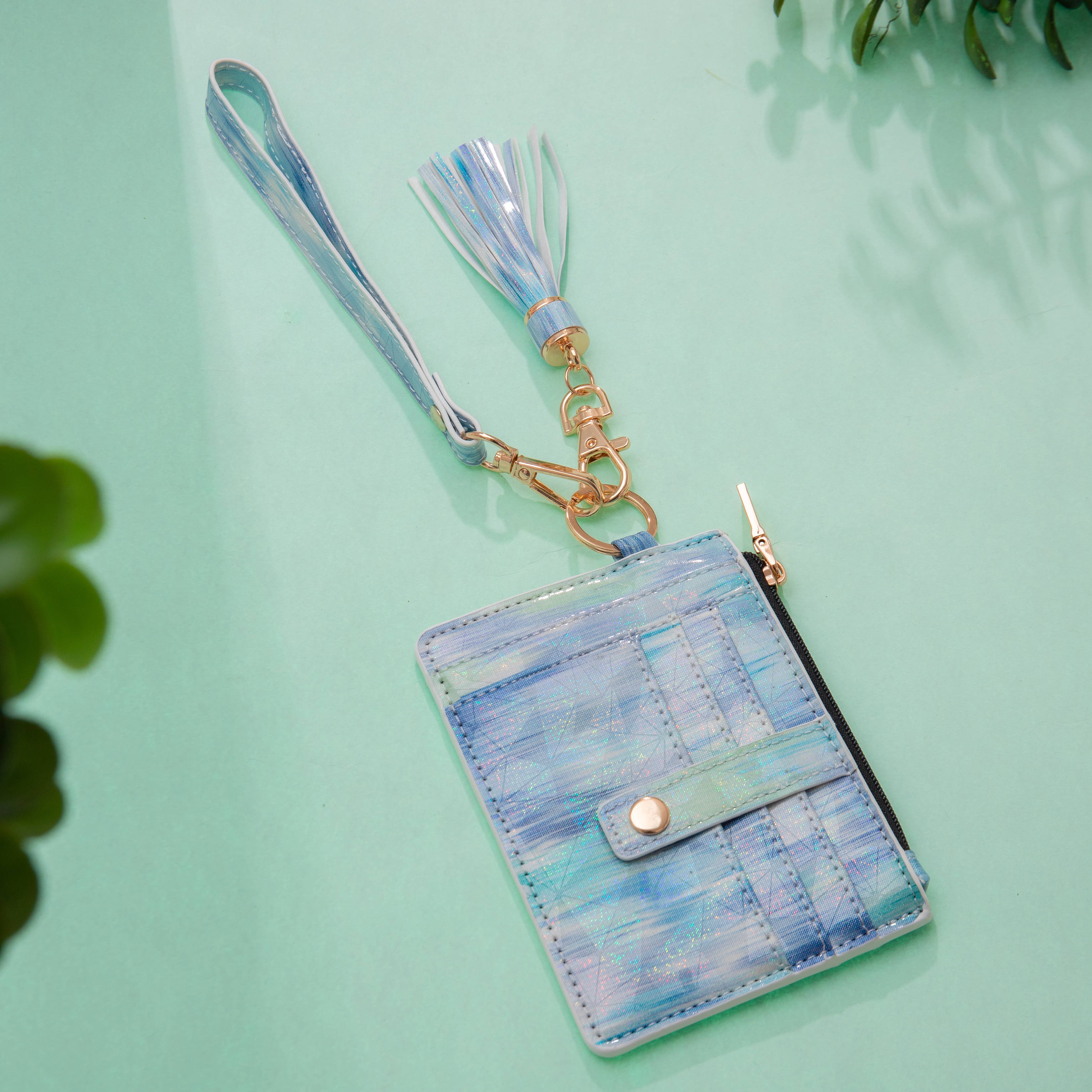 Sparkle Being – Carteira para cartões - Mulher por atacado – Carteira fina e elegante para cartões de pulso vegan em pele3