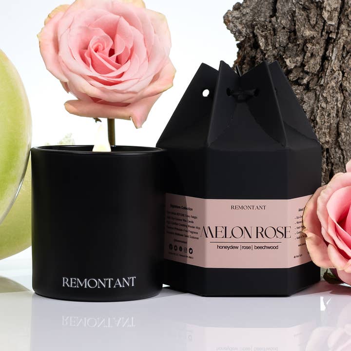 Melon Rose | Knælende træ væge stearinlys for engroshandel hos The Remontant