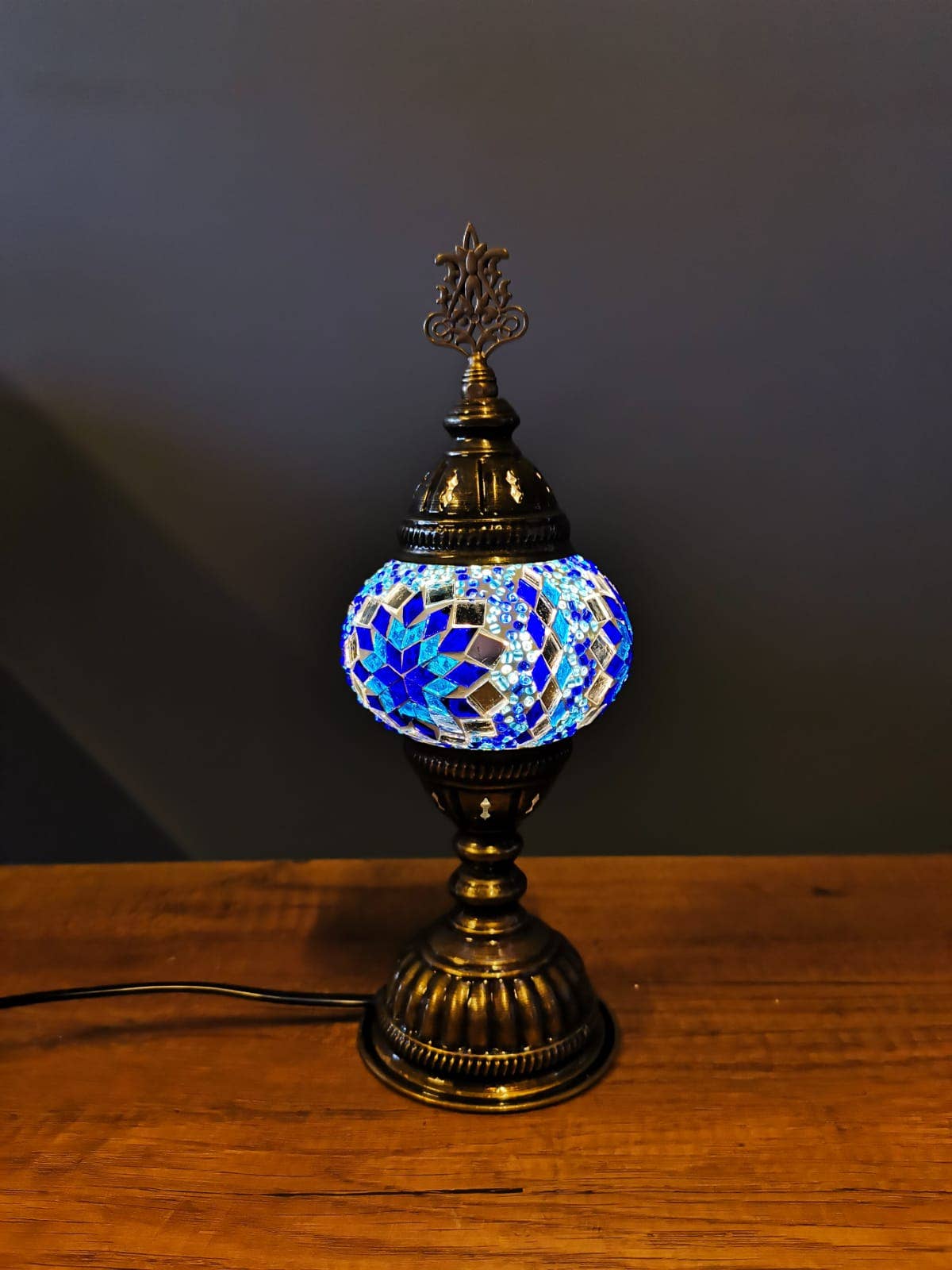 Import Corner - Wholesale Accent/Desk Lamp - 96311-20: BOXED TURKISH MOSAIC NIGHTLIGHT W/ 3"PRESSED SHADE14