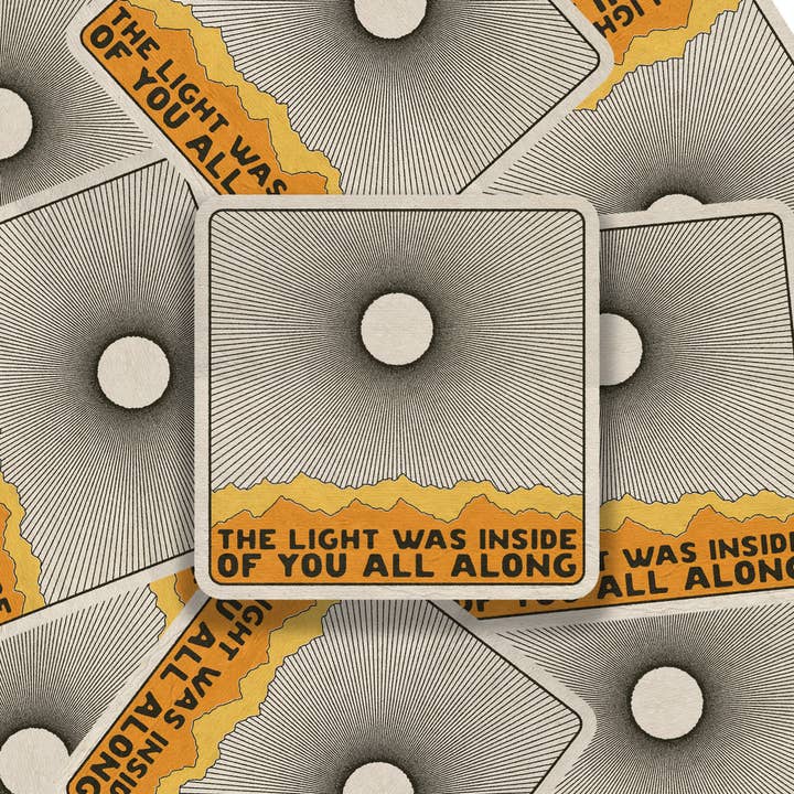 The Light Was Inside Vinyl Sticker for wholesale by SheeleyCo