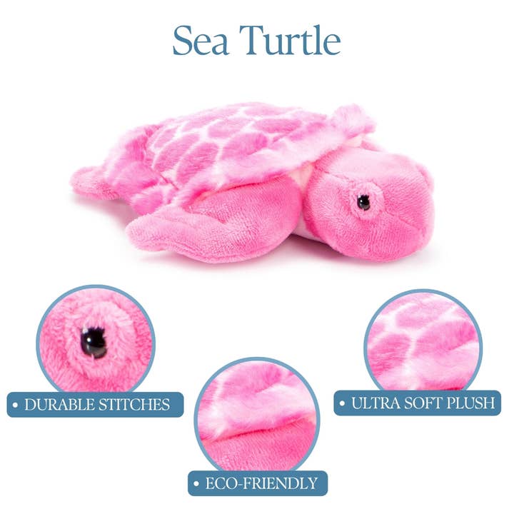 The Petting Zoo - Wholesale Stuffed/Plush Toy - Kids & Baby - Scoopz Pink Sea Turtle Small 8" (20cm)5