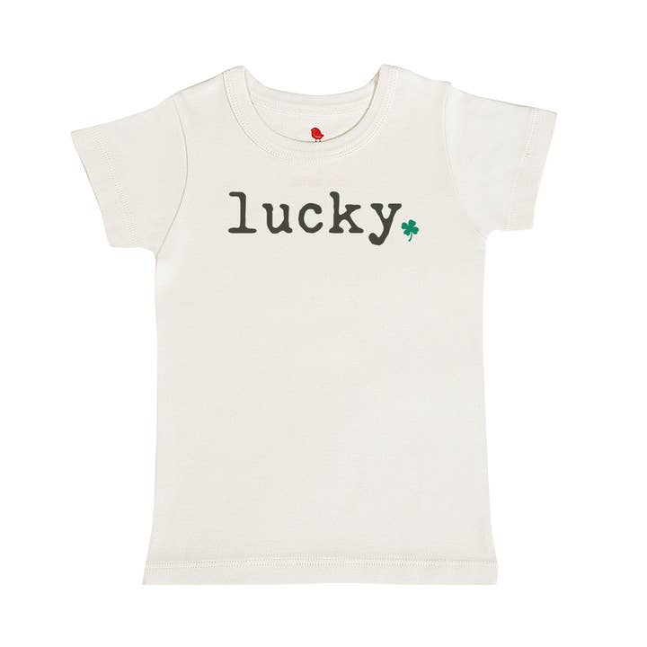 kid toddler St. Patrick's graphic tee | lucky for wholesale by Finn + Emma
