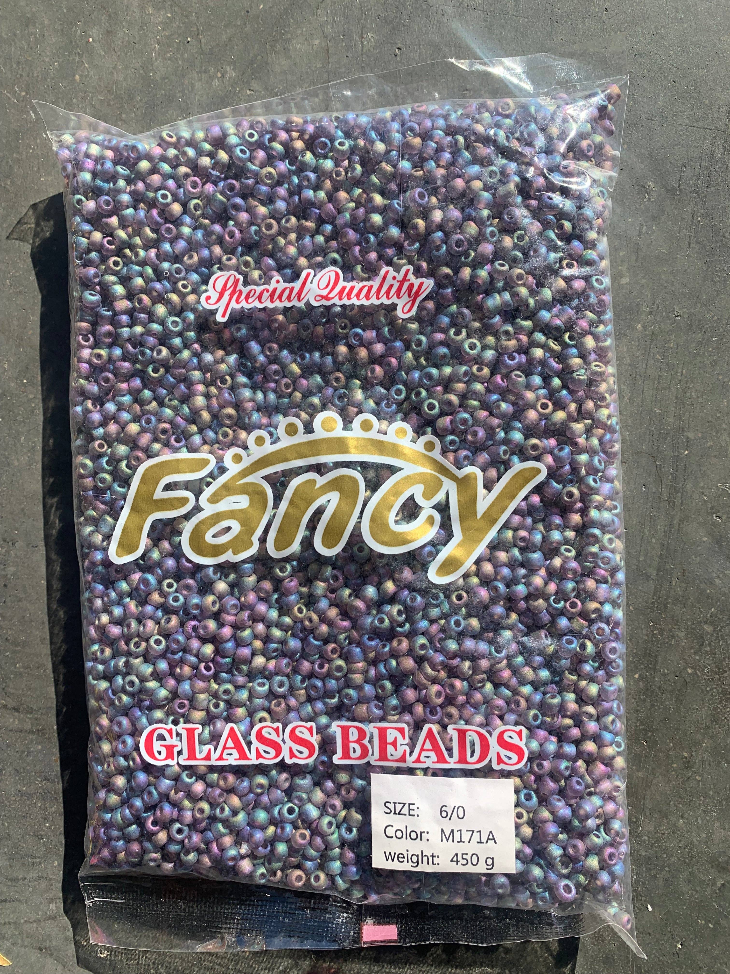 MaddieMayShop - Venta al por mayor Cuentas - Perlas de semillas 6/0, perlas de semillas a granel, perlas de vidrio esmerilado de 450 gramos0