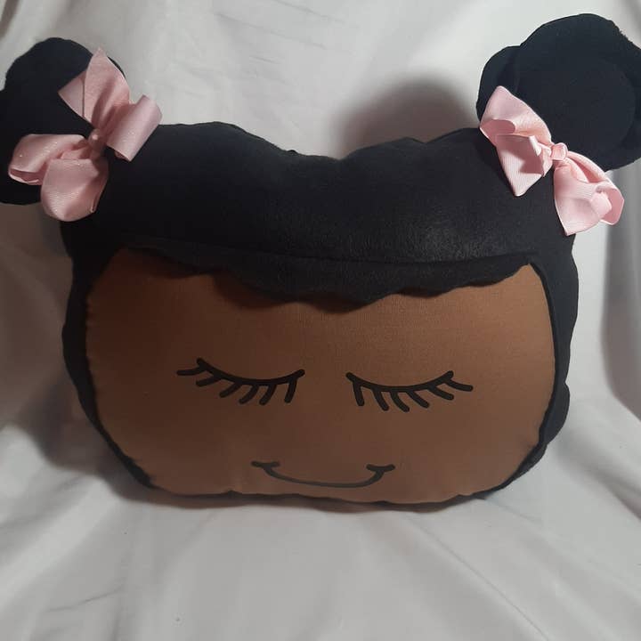 Kimani Kids - Wholesale Pillow/Cushion - Kids & Baby - Afro puff pillow with inside pocket