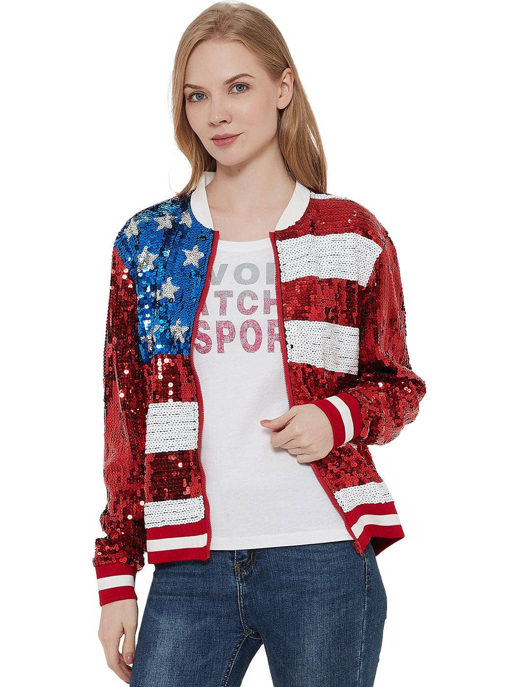 Anna Kaci Wholesale - Vente Bombers – femme - Blouson aviateur zippé à sequins7