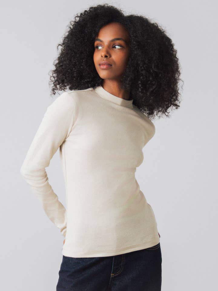 Honest Basics - Wholesale Knit Top - Women's - Long Mock12