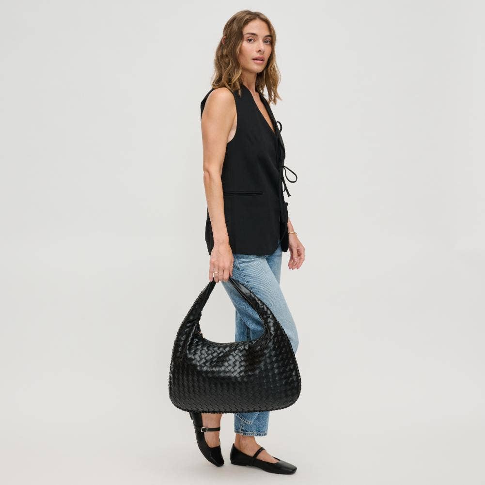Urban Expressions – Großhandel Schultertasche – Damen – Victoria Hobo-Tasche mit geflochtenem Design aus veganem Leder31