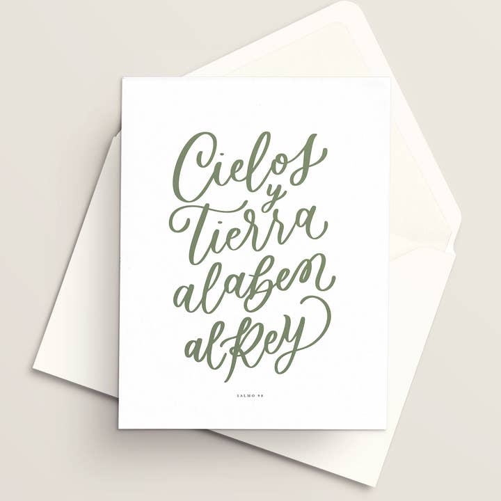 Vivi Furlong - Wholesale Christmas Card - Let Heaven and Nature sing (Psalm 98) Christmas greeting card | Christian greeting card | Hand-made greeting card | Holiday greeting card | Christmas cards | Christmas 2025 | Faith-based 2