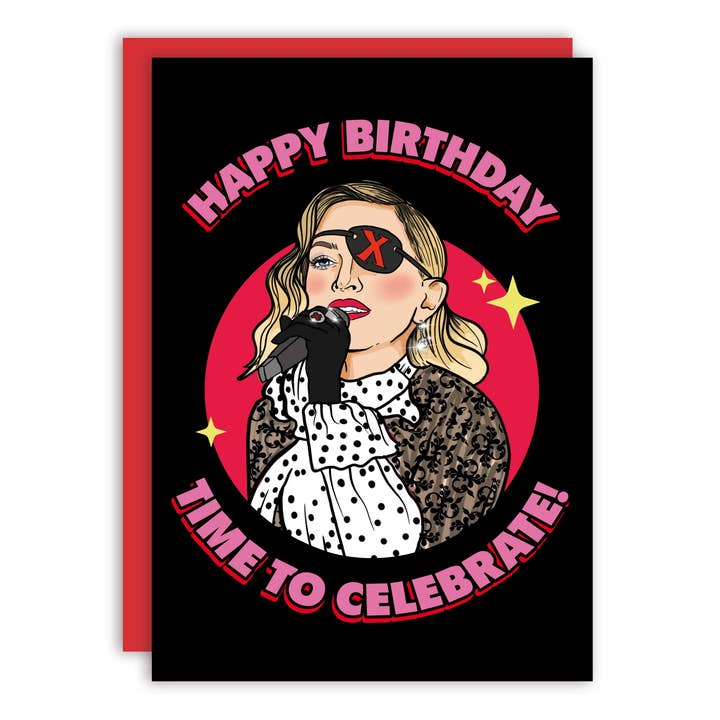 Studio Soph - Wholesale Birthday Card - Happy Birthday Let's Celebrate! Madonna Greeting Card